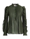 Zadig & Voltaire Woman Top Military Green Size L Cotton, Viscose In Green