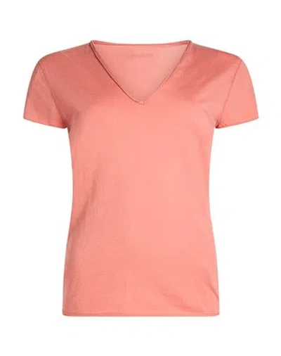 Zadig & Voltaire Woman T-shirt Antique Rose Size Xs Cotton In Pink