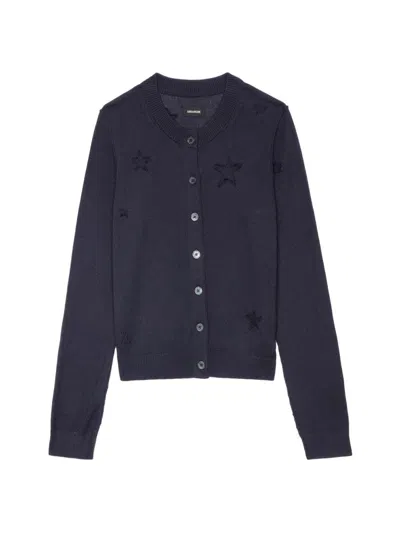 Zadig & Voltaire Women's Alpha Stars Cardigan In Black