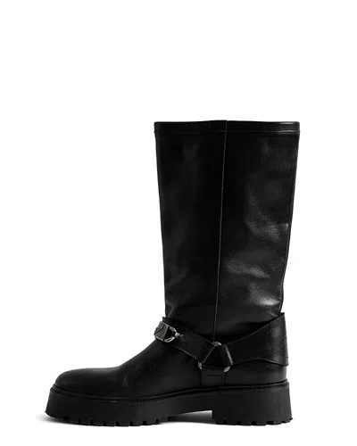 ZADIG & VOLTAIRE WOMEN'S ANGIE LEATHER BIKER BOOTS