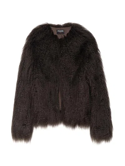 Zadig & Voltaire Women's Freddie Faux-fur Coat In Brown