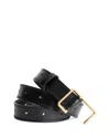 Zadig & Voltaire Cecilia Leather Belt In Schwarz