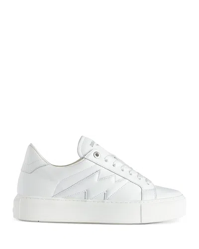 Zadig & Voltaire Zv1747 La Flash Low-top Platform Trainers In White