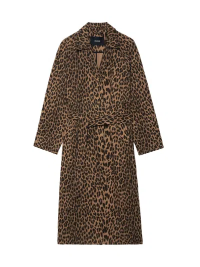 Zadig & Voltaire Women's Mentle Leopard-print Canvas Coat