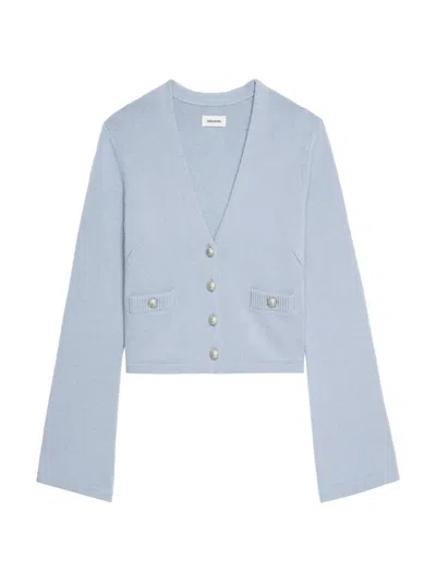 Zadig & Voltaire Women's Nolly Wool & Cashmere Cardigan In Blue
