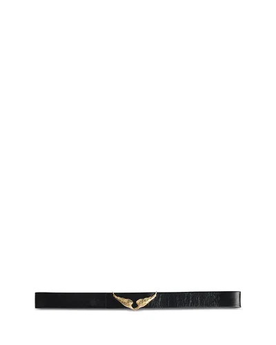 Zadig & Voltaire Women's Rock Reversible Belt In Black