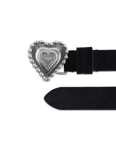 Zadig & Voltaire Women's Sante Fe Crush Leather Belt In Black