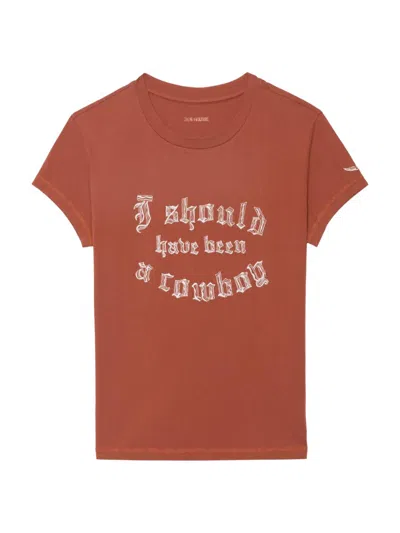 Zadig & Voltaire Women's Walk Cowboy Cotton T-shirt In Brown