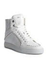 Zadig & Voltaire Women's Zv1747 High Flash Studded Trim High Top Sneakers In White