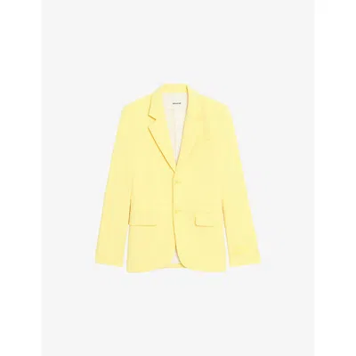Zadig & Voltaire Womens Zadig&voltaire Vanille Single-breasted Woven Blazer In Yellow