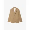 Zadig & Voltaire Womens Beige Vanille Regular-fit Stretch Cotton-blend Blazer In Brown