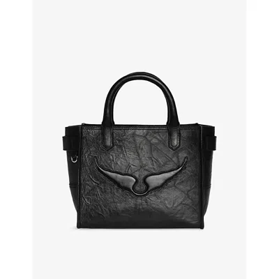 Zadig & Voltaire Womens Black Angel Xs Leather Tot
