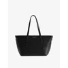 Zadig & Voltaire Womens Black Branded Leather Tote Bag In Black