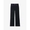 Zadig & Voltaire Womens Black Evy Wide-leg Mid-rise Stretch-cotton Corduroy Trousers In Black