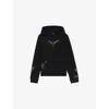 Zadig & Voltaire Womens Black Georgy Branded Cotton-jersey Hoody