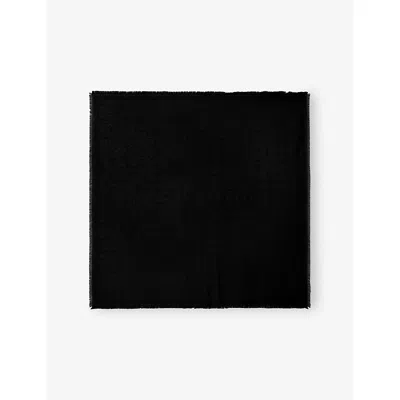 Zadig & Voltaire Womens Black Glenn Monogram-jacquard Woven Scarf In Orange