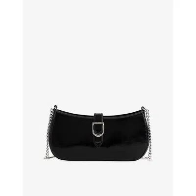 Zadig & Voltaire Womens Black Janis Vintage Patent-leather Mini Bag