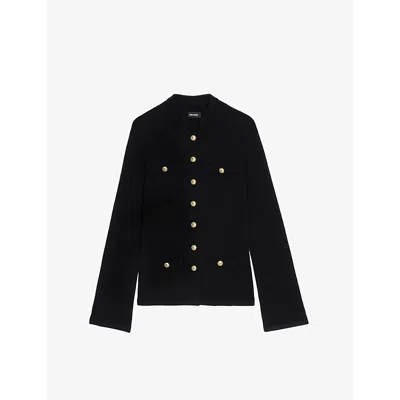 Zadig & Voltaire Womens Black Lucy Wool And Cashmere Cardigan Xs