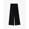 Zadig & Voltaire Womens Black Papel Low-rise Woven Trousers In Black