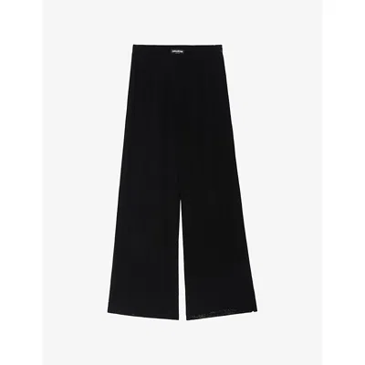 ZADIG & VOLTAIRE WOMENS ZADIG&VOLTAIRE PAPEL LOW-RISE WOVEN TROUSERS