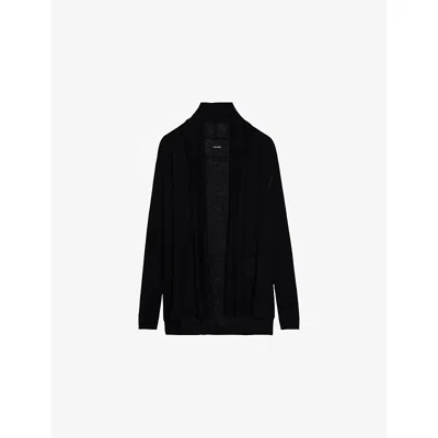 Zadig & Voltaire Womens Zadig&voltaire Robyn Rhinestone-embellished Cashmere Cardigan In Black