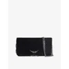 Zadig & Voltaire Womens Black Rock Stud Leather Shoulder Bag In Black