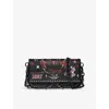 Zadig & Voltaire Womens Rocky Punk Nano Leather Clutch Black