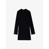 Zadig & Voltaire Womens Black Striped Knitted Wool And Cashmere Mini Dress Xs In Black