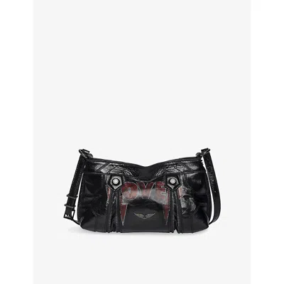 Zadig & Voltaire Womens Black Sunny Moody Patent-leather Cross-body Bag