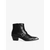 Zadig & Voltaire Tylow Wild Mirror Buckled Cowboy Boots In Multi