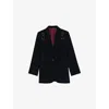Zadig & Voltaire Womens Black Viva Rhinestone-embellished Stretch-woven Blazer In Black