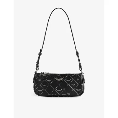 Zadig & Voltaire Womens Zadig&voltaire Z Pocket Mono Canvas Clutch In Black