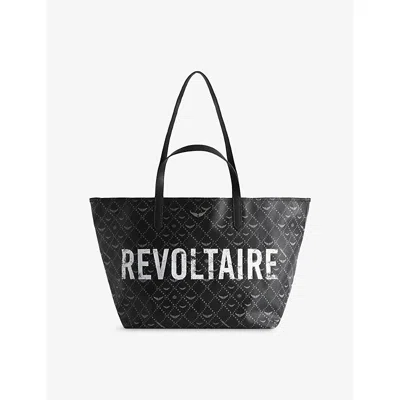 Zadig & Voltaire Womens Zadig&voltaire Z Xl Branded Faux-leather Tote Bag In Black