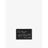 Zadig & Voltaire Womens Zv Pass Leather Cardholder Black In Black