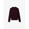 Zadig & Voltaire Womens Burgundy Ivy Round-neck Cashmere Jumper