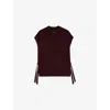 Zadig & Voltaire Womens Maddy Sleeveless Cashmere Jumper Burgundy In Burgundy