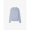 Zadig & Voltaire Womens Cloud Heart Patch Wool And Cashmere-blend Jumper In Blue