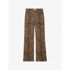 Zadig & Voltaire Womens Daim Evy Leopard-print Denim Jeans In Animal Print