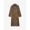 Zadig & Voltaire Womens Daim Mentle Leopard-print Cotton Coat In Animal Print