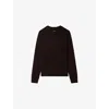 Zadig & Voltaire Womens Dark Chocolate Heart Patch Wool And Cashmere-blend Jumper In Brown