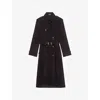 Zadig & Voltaire Womens Dark Chocolate Kenar Double-breasted Cotton Trench Coat In Brown