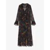 Zadig & Voltaire Womens Dark Chocolate Ralicel Horse-print Woven Maxi Dress In Multi