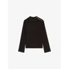 Zadig & Voltaire Womens Dark Chocolate Striped Knitted Wool And Cashmere Jumper In Brown