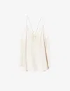 Zadig & Voltaire Christy Lace-trimmed Silk Top In Ecru