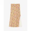 Zadig & Voltaire Womens Ecru Jayla Floral-print Woven Midi Skirt In Multi