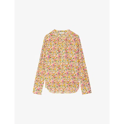 Zadig & Voltaire Womens Ecru Tink Floral-print Woven Top Xs In Multi