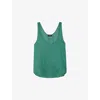 Zadig & Voltaire Womens Emerald Tarys Scoop-neck Satin Top In Green