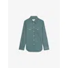 Zadig & Voltaire Womens Emerald Thelma Striped Cotton-poplin Shirt In Green