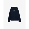 Zadig & Voltaire Womens Encre Georgy Rhinestone-embellished Cotton-blend Hoody Xs In Blue