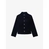 Zadig & Voltaire Womens Encre Liam Flap-pocket Stretch-cotton Corduroy Jacket Xl In Black